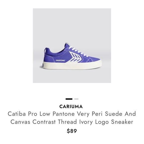 NIB! Cariuma OCA Low Pantone Very Peri Canvas Contrast Thread Sneaker - Size 7 - Picture 10 of 10